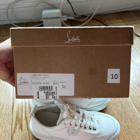 NIB Christian Louboutin Simplerui Leather Sneakers - Picture 10 of 12